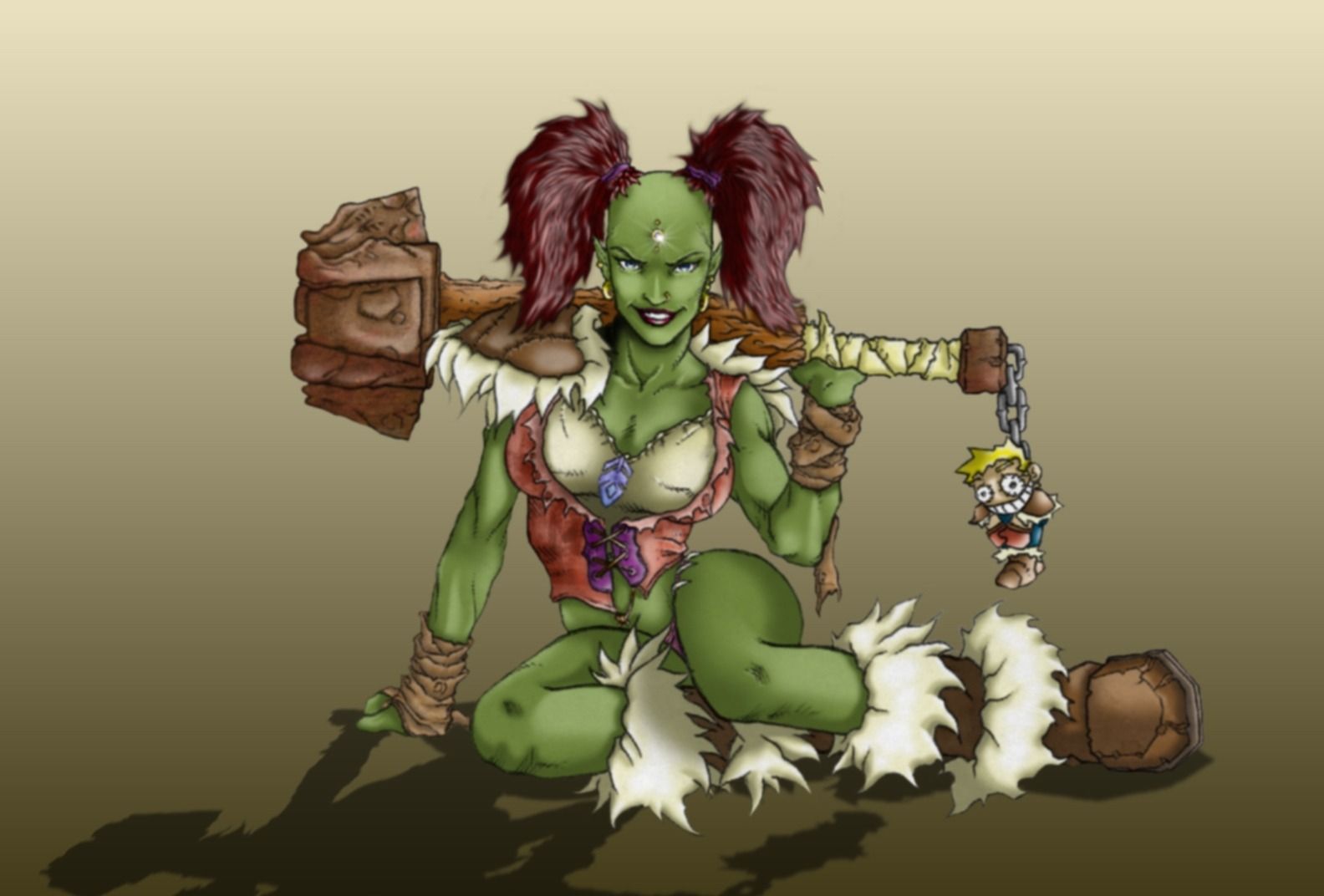 Cute girls fuck by orc cartoon pictures